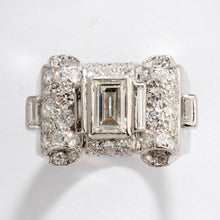 Charger l'image dans la galerie, Bague platine et diamant Art Déco