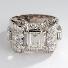 Charger l'image dans la galerie, Bague platine et diamant Art Déco