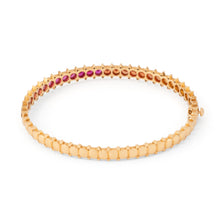 Charger l'image dans la galerie, Bracelet or Rose  sertis de saphirs multicolores