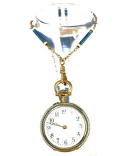 Charger l'image dans la galerie, Montre à gousset or jaune 18kt  émaillée avec sa chaîne datant de 1900-1910 - adalgyseboutique