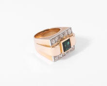 Charger l'image dans la galerie, Bague Tank Tourmaline verte