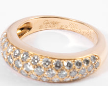 Charger l'image dans la galerie, Bague or jaune pavée de diamants de la maison Cartier