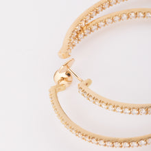 Charger l'image dans la galerie, Créoles en or jaune  pavées de diamants
