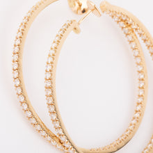 Charger l'image dans la galerie, Créoles en or jaune  pavées de diamants