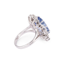 Charger l'image dans la galerie, Bague entourage saphir naturel et diamant
