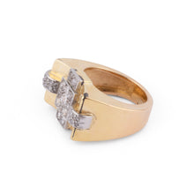 Charger l'image dans la galerie, Bague Tank en platine et or