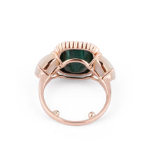 Charger l'image dans la galerie, Bague en or jaune malachite,nacre et diamants