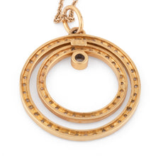 Charger l'image dans la galerie, Collier en or jaune motif en diamant sur longue chaine alternée de diamant