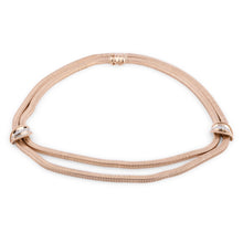 Charger l'image dans la galerie, Collier or jaune double rang maillon lisse