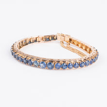 Charger l'image dans la galerie, Bracelet en or rose Napoléon III orné de saphirs