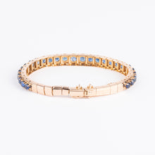 Charger l'image dans la galerie, Bracelet en or rose Napoléon III orné de saphirs