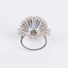 Charger l'image dans la galerie, Bague cocktail en diamants et saphir cabochon