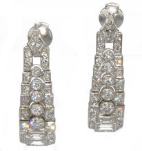 Charger l'image dans la galerie, Boucles d'oreilles en platine et diamants - adalgyseboutique