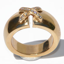 Charger l'image dans la galerie, Bague Chaumet or jaune et diamants Doubles liens