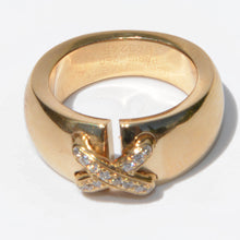 Charger l'image dans la galerie, Bague Chaumet or jaune et diamants Doubles liens