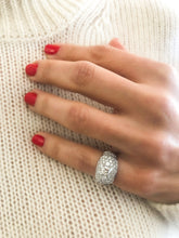 Charger l'image dans la galerie, Bague jonc pavée de diamant de diamant