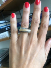 Charger l'image dans la galerie, Bague bandeau or jaune et diamant cognacs