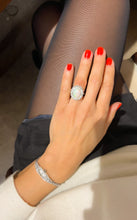 Charger l'image dans la galerie, Bague en platine diamants et opale