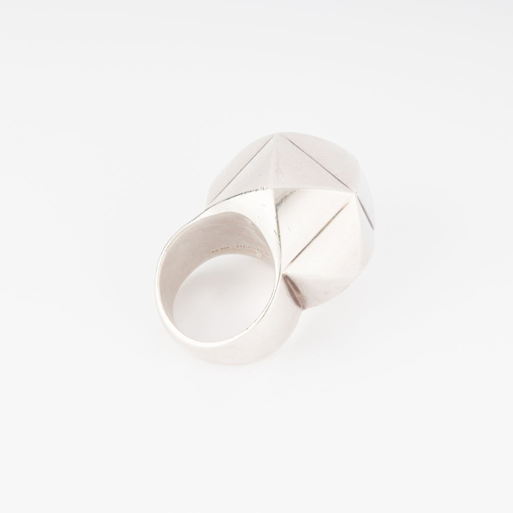 Bague en argent de la maison Hermès collection collier de chien rock