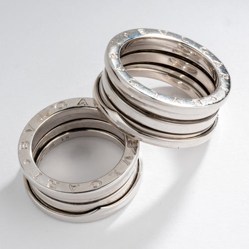 Bague de la maison Bvlgari, collection B.Zero1 moyen modèle en or gris