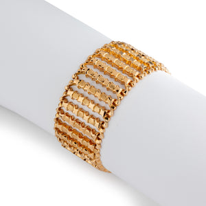 Bracelet or jaune ciselé