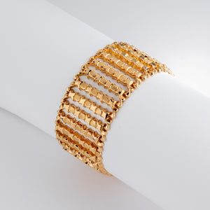 Bracelet or jaune ciselé