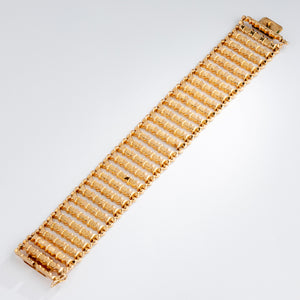 Bracelet or jaune ciselé