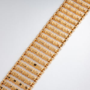 Bracelet or jaune ciselé
