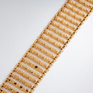 Bracelet or jaune ciselé