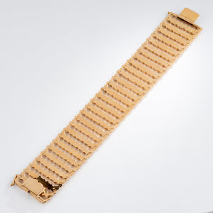 Bracelet or jaune ciselé