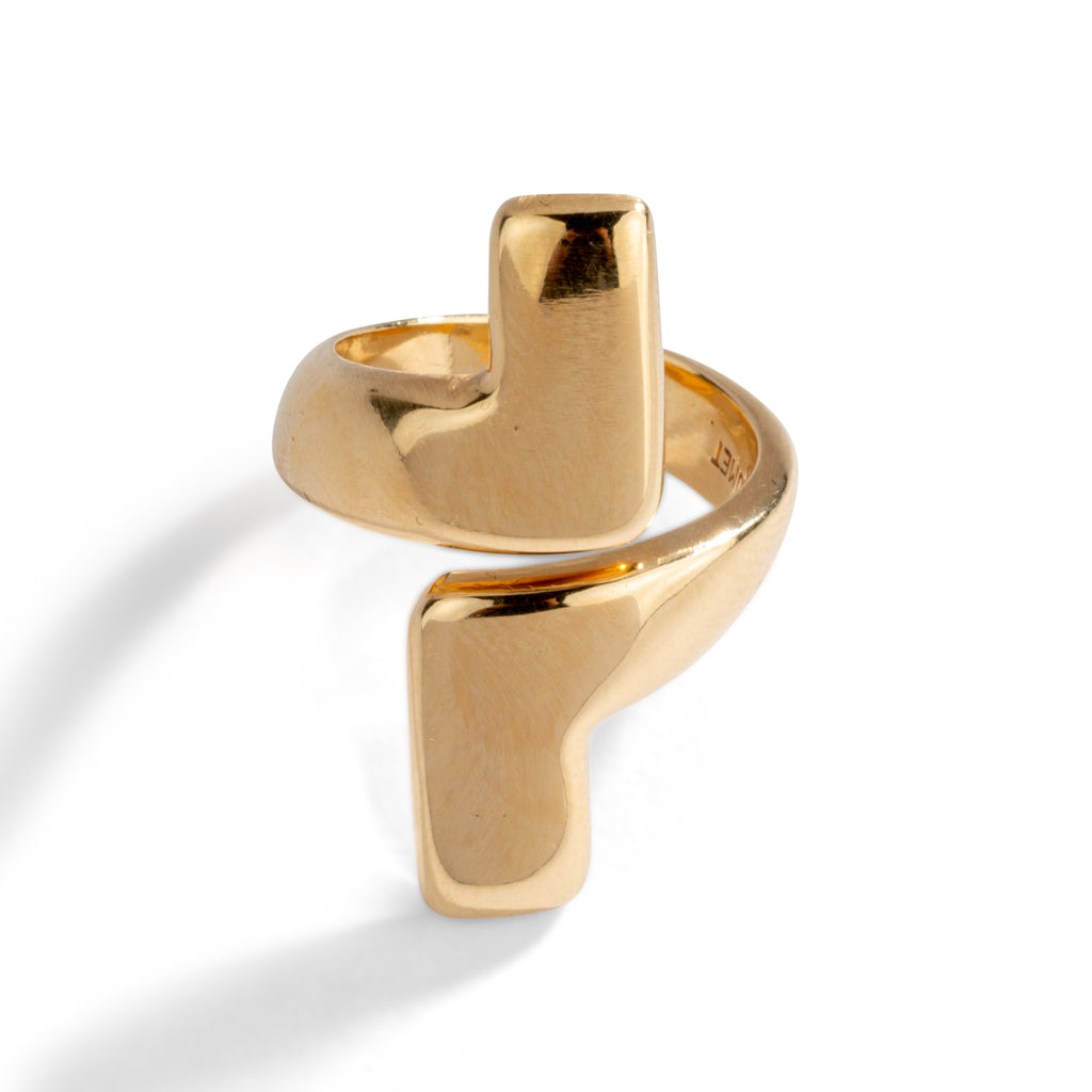 Bague or jaune géometrique de la maison Chaumet