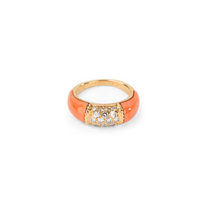 Bague Van Cleef &amp; Arpels, collection Philippine en or jaune et corail