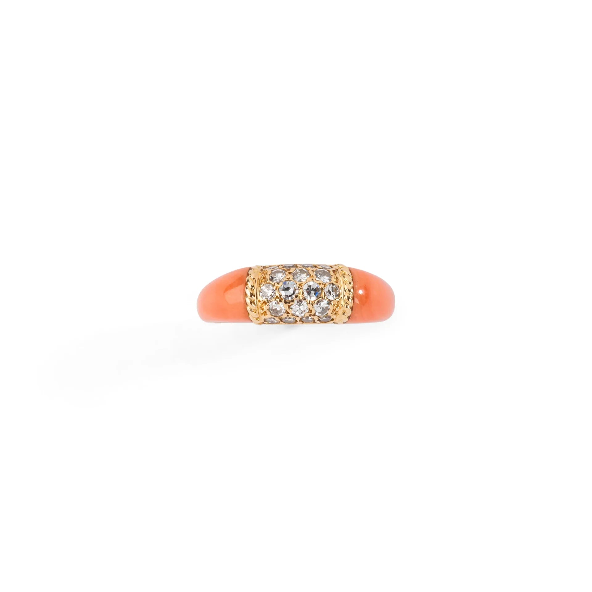 Bague Van Cleef &amp; Arpels, collection Philippine en or jaune et corail