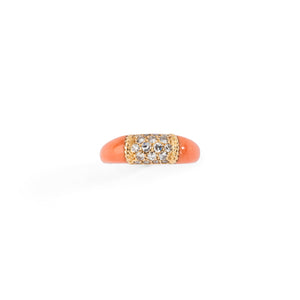 Bague Van Cleef &amp; Arpels, collection Philippine en or jaune et corail