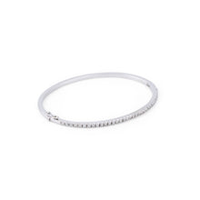 Charger l&#39;image dans la galerie, Bracelet jonc en or gris et diamants
