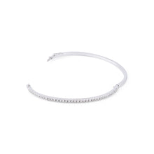 Charger l&#39;image dans la galerie, Bracelet jonc en or gris et diamants
