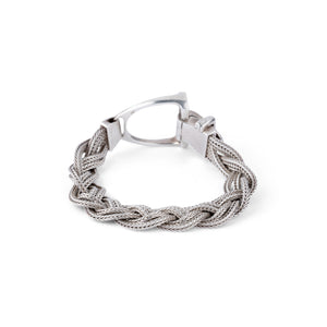 Bracelet en argent de la maison Hermès fermoir étrier