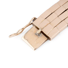 Charger l&#39;image dans la galerie, Bracelet or rose 18k formant des maillons rectangles

