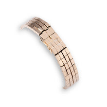 Charger l&#39;image dans la galerie, Bracelet or rose 18k formant des maillons rectangles
