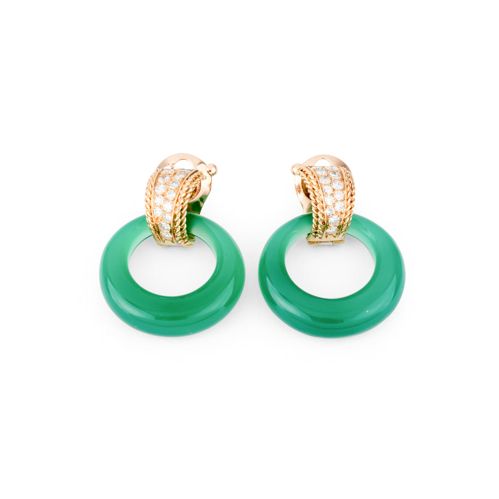 Boucles d'oreilles  de la maison Van Cleef & Arpel en or jaune et diamants