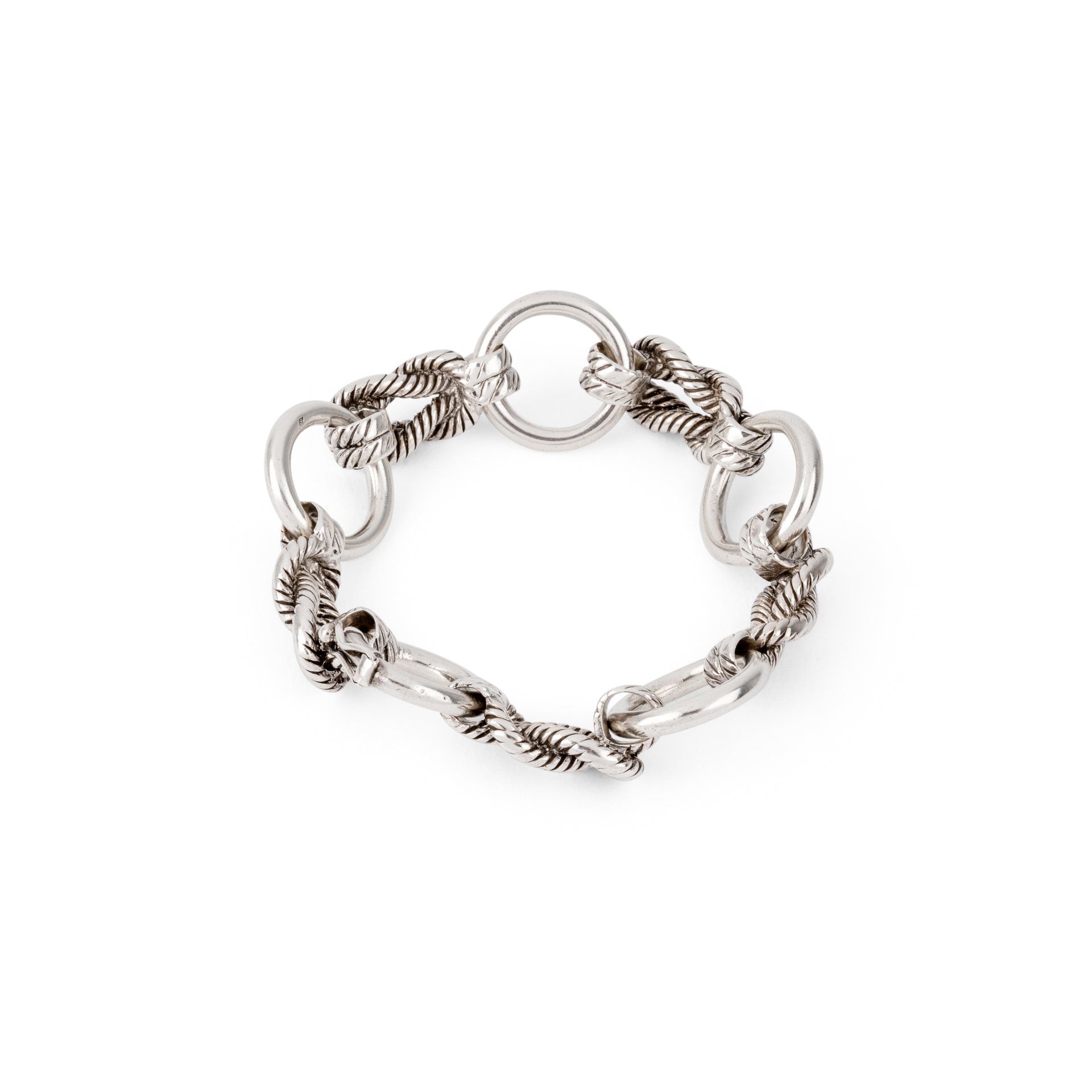 Bracelet en argent de la maison Hermès modèle Audierne