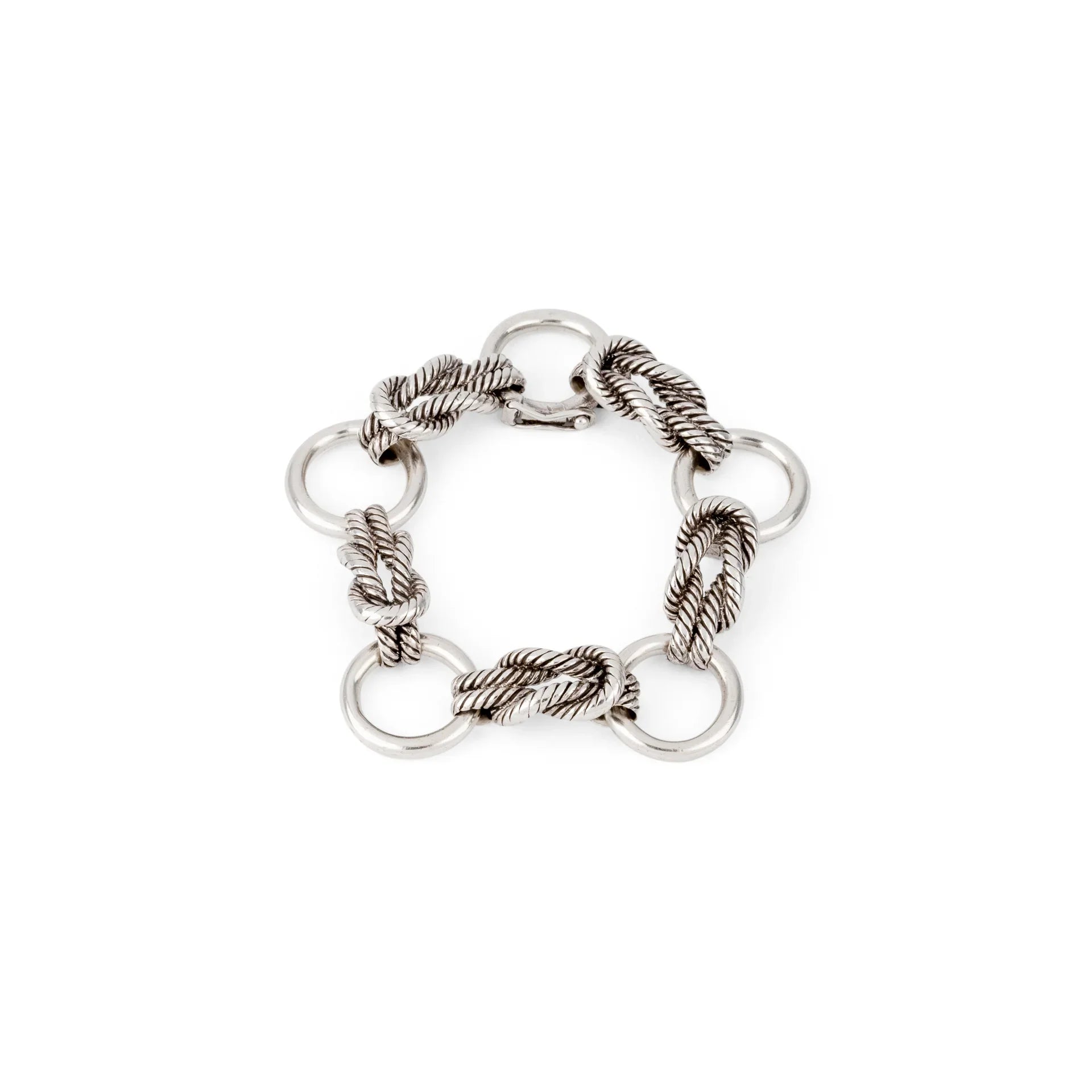 Bracelet en argent de la maison Hermès modèle Audierne