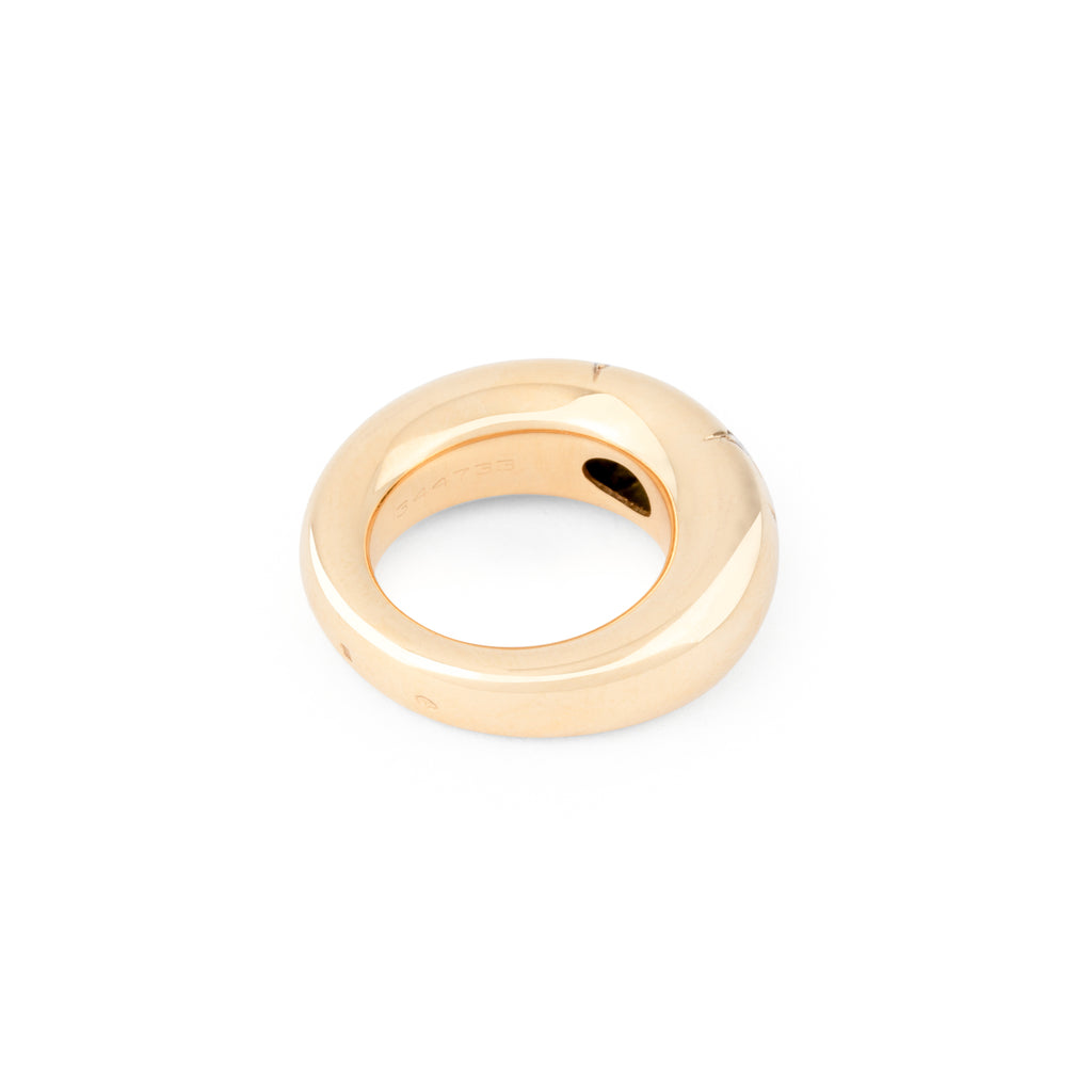 Bague jonc de la Maison Chaumet ornée de diamants