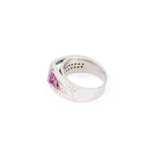 Charger l&#39;image dans la galerie, Bague or gris et saphir rose
