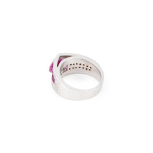 Charger l&#39;image dans la galerie, Bague or gris et saphir rose
