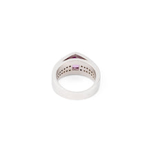 Charger l&#39;image dans la galerie, Bague or gris et saphir rose
