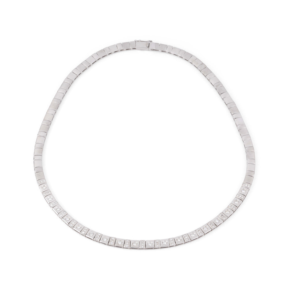 Collier en or gris et diamant