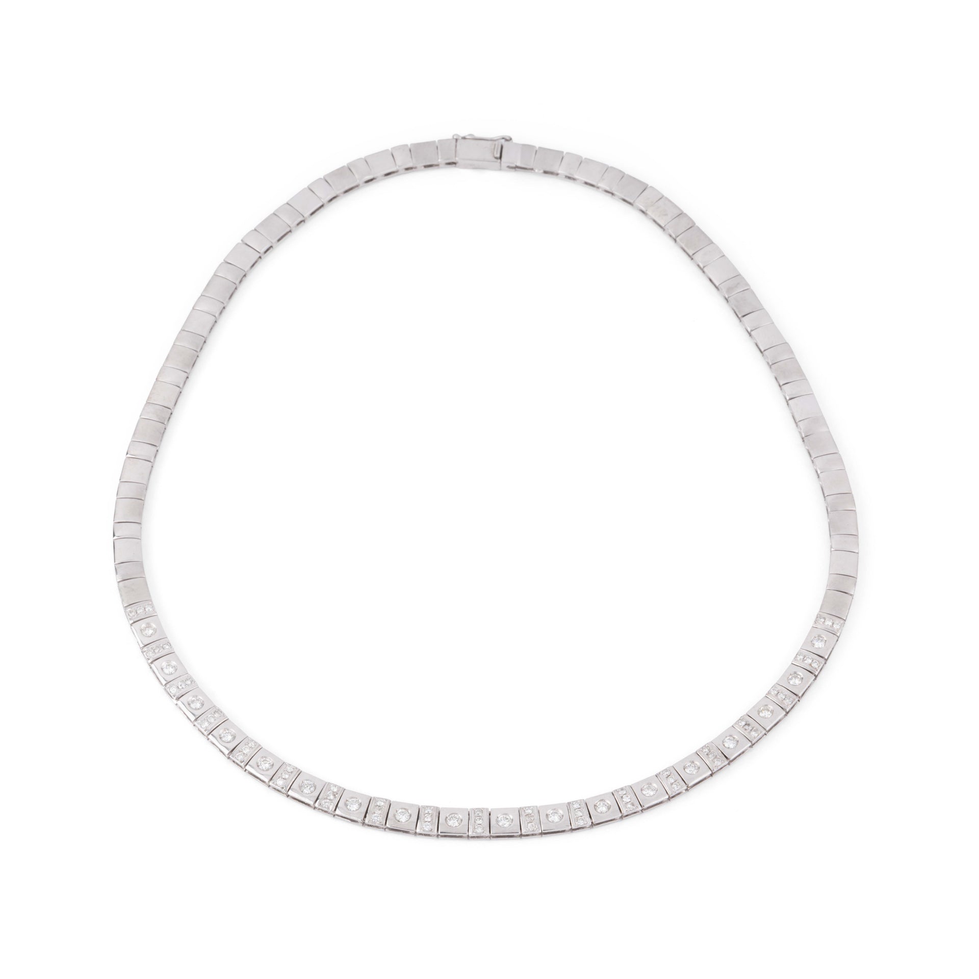 Collier en or gris et diamant