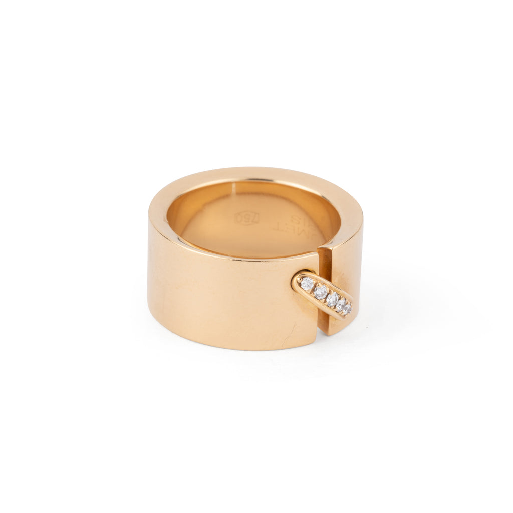 Bague Chaumet or jaune et diamant modèle lien
