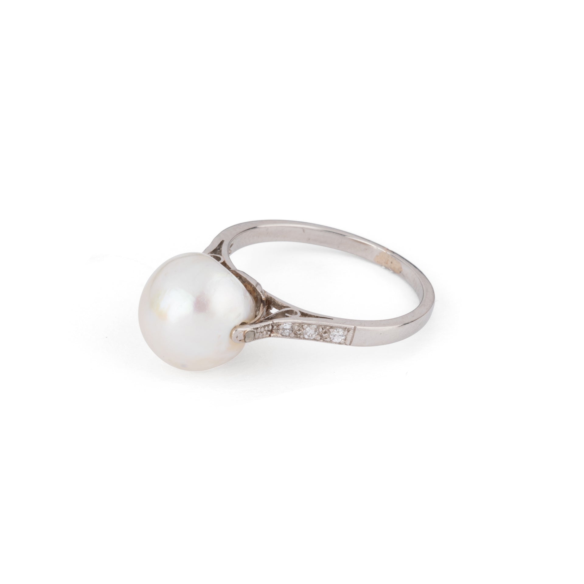 Bague Perle Akoya et platine